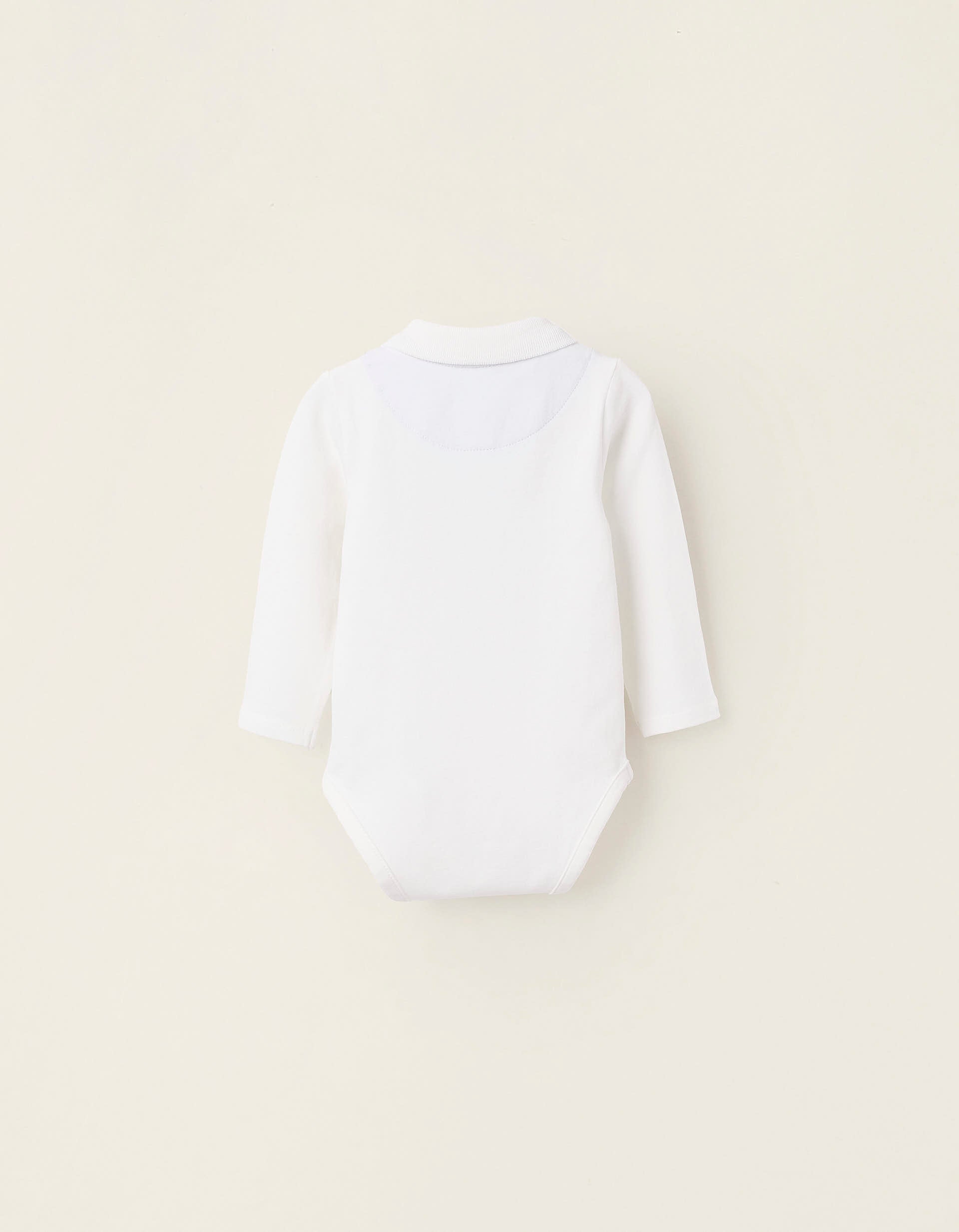 Newborn white polo onesie hotsell