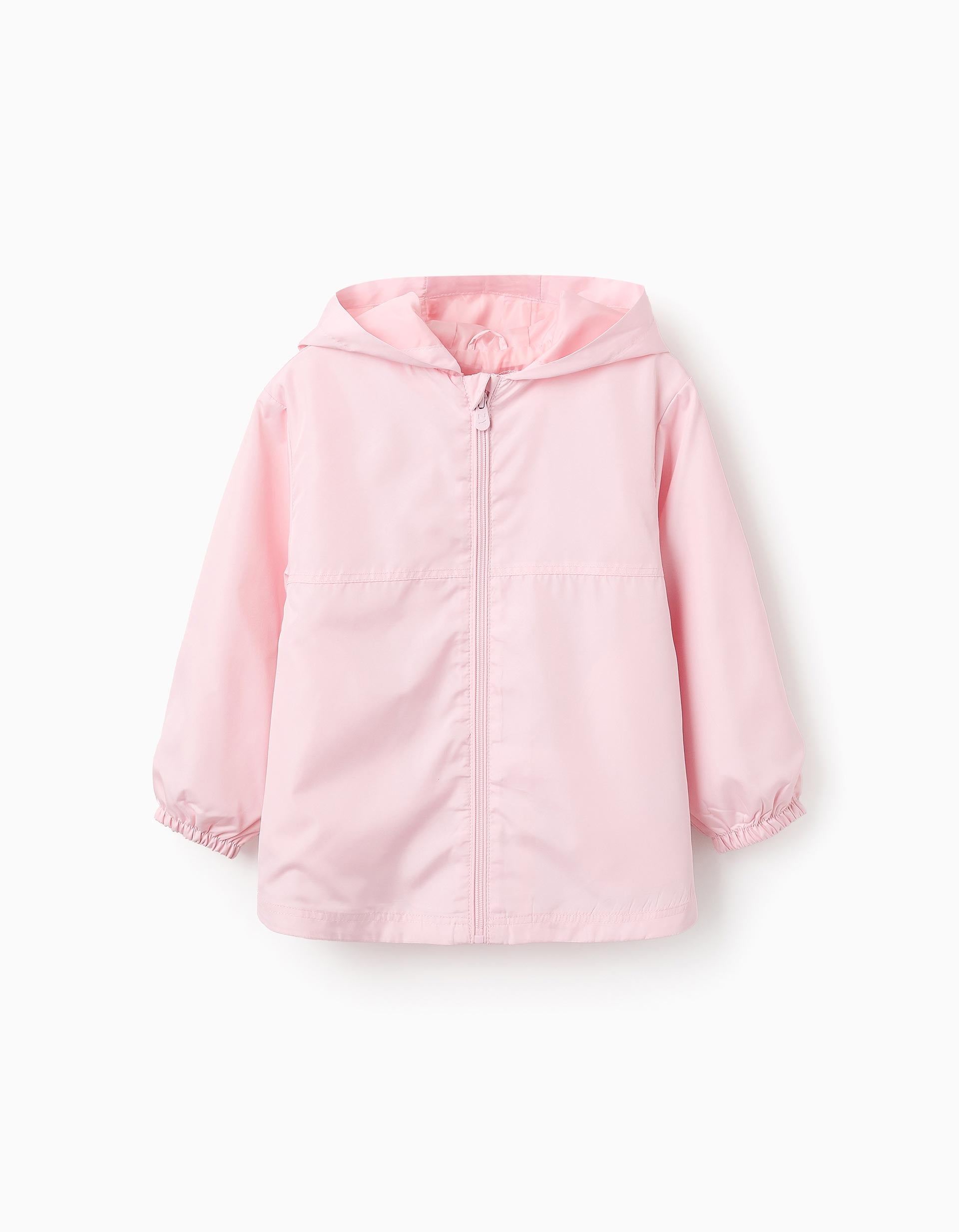 Casaco Corta-Vento com Capuz para Menina, Rosa