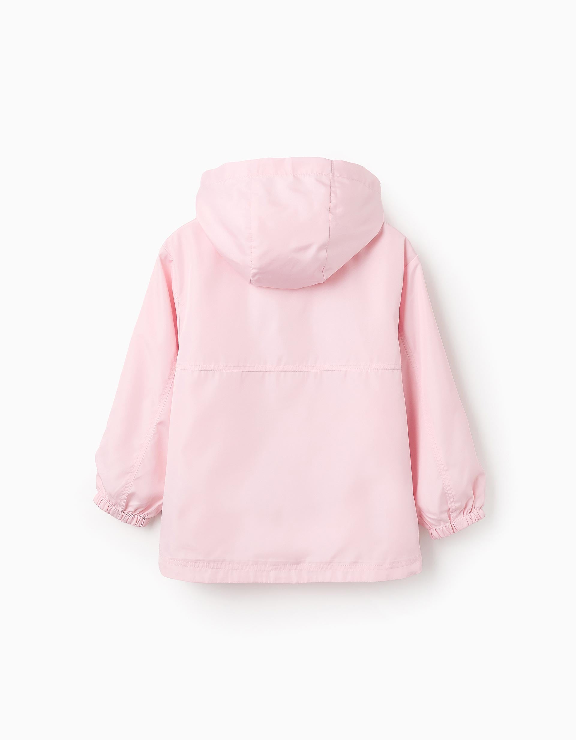 Casaco Corta-Vento com Capuz para Menina, Rosa