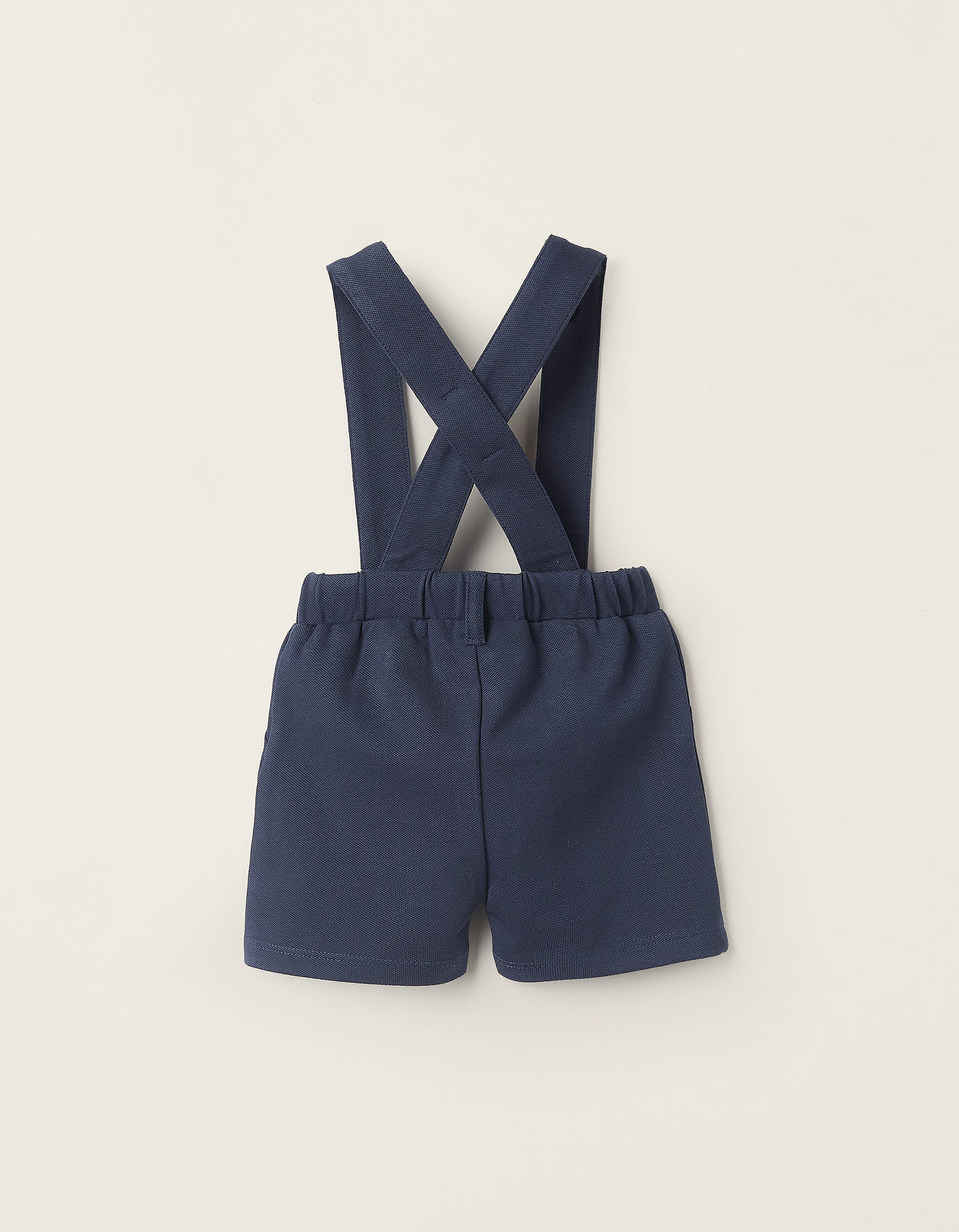 Piqué Jumpsuit for Newborn Boys, Dark Blue