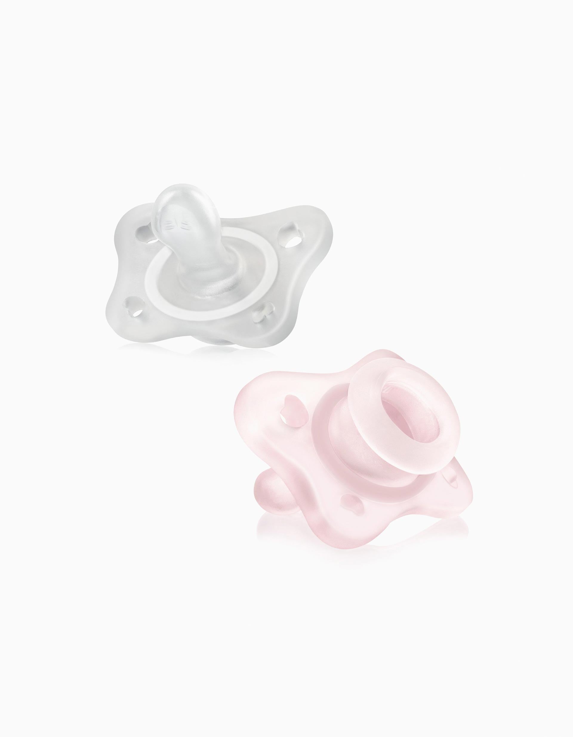 2 Chicco Mini Soft Soothers 0-2M, Pink