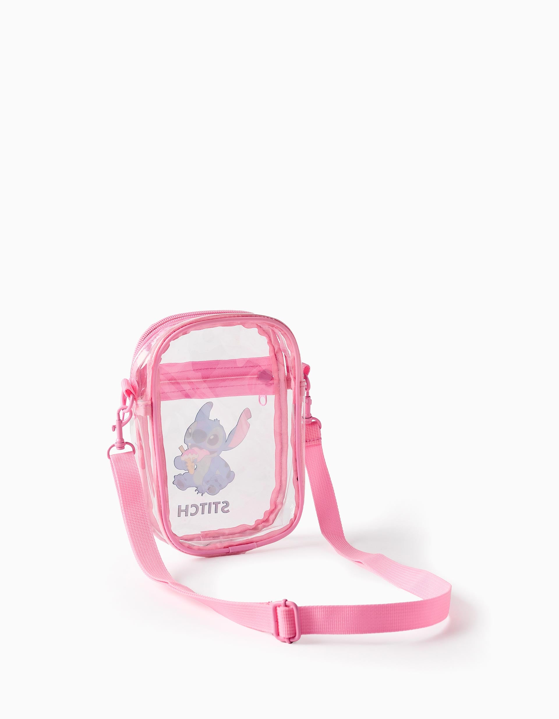 Bolsa a Tiracolo para Menina 'Stitch', Rosa/Transparente