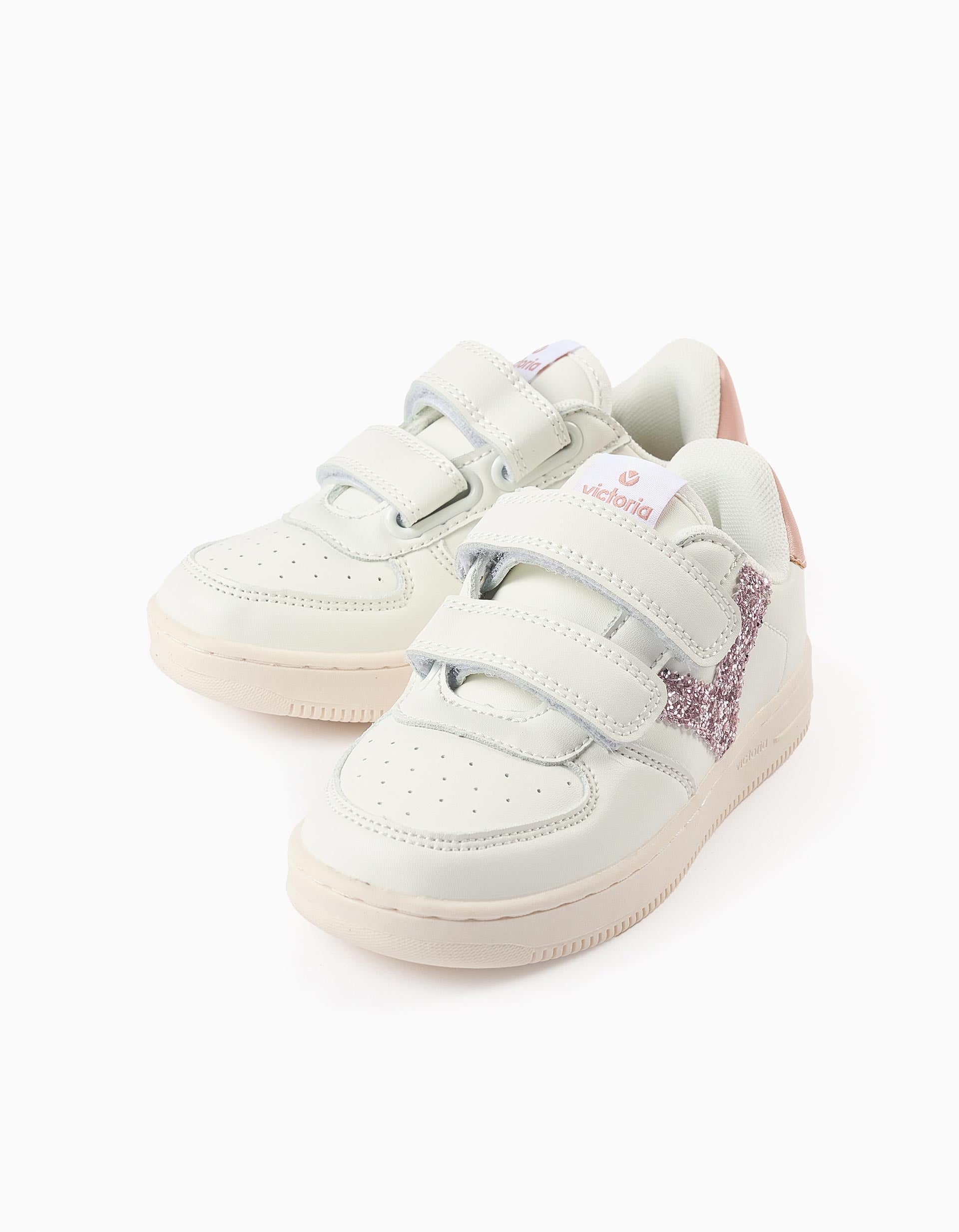 Trainers for Babies and Girls 'Victoria Tiempo', White/Pink