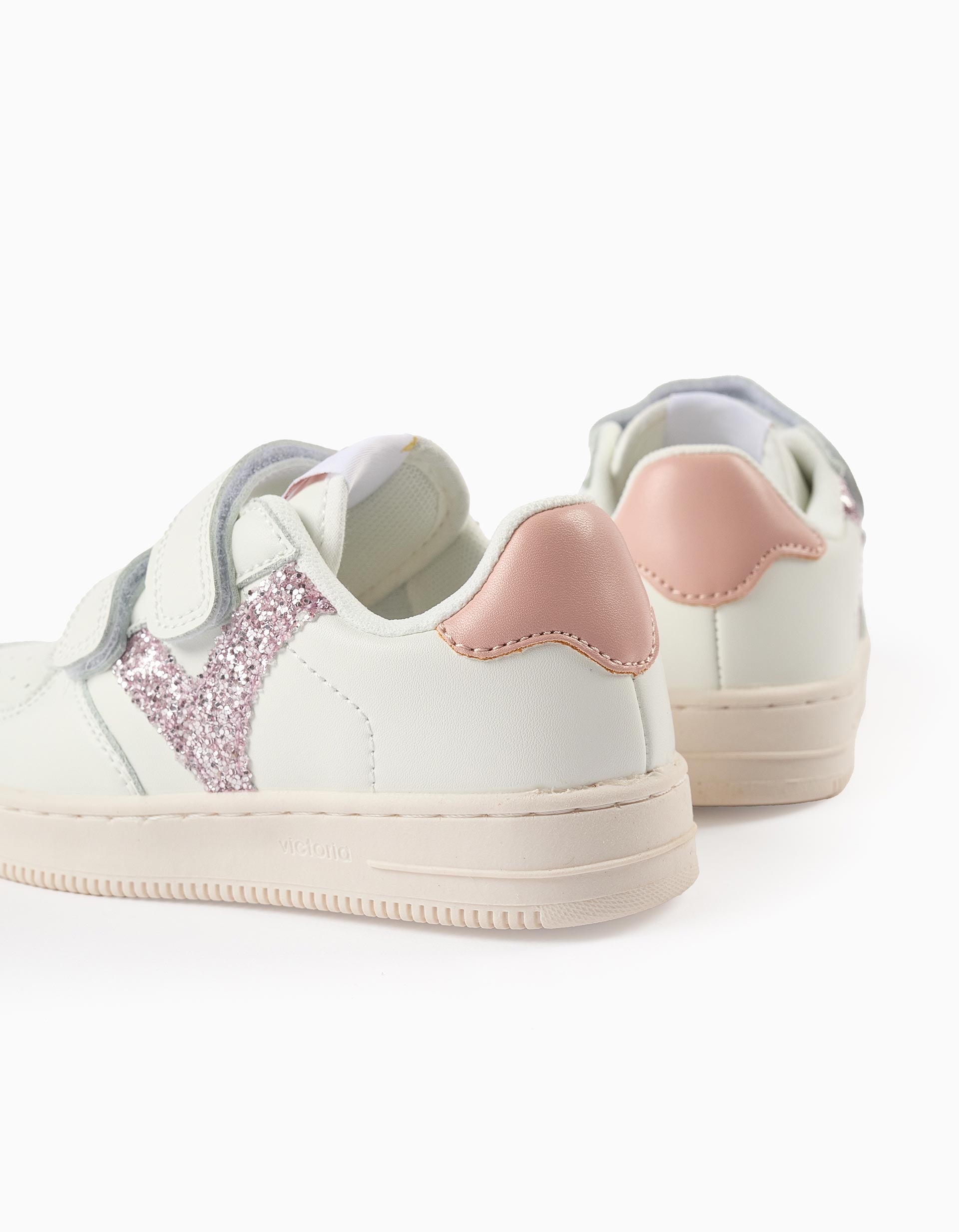 Trainers for Babies and Girls 'Victoria Tiempo', White/Pink