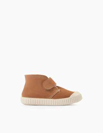Suede and Sherpa Boots for Babies and Boys 'Victoria Safari', Camel