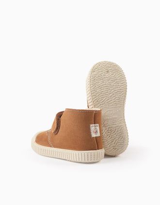 Suede and Sherpa Boots for Babies and Boys 'Victoria Safari', Camel