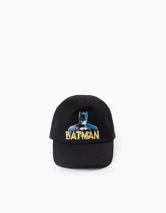 Casquette en Sergé pour Garçon 'Batman', Noir