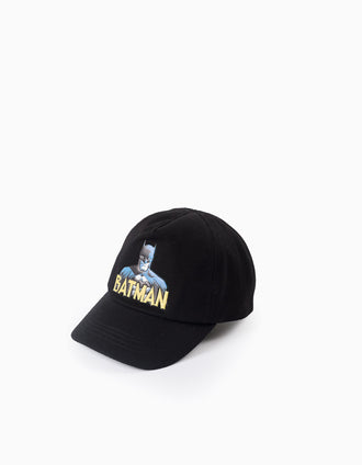 Casquette en Sergé pour Garçon 'Batman', Noir