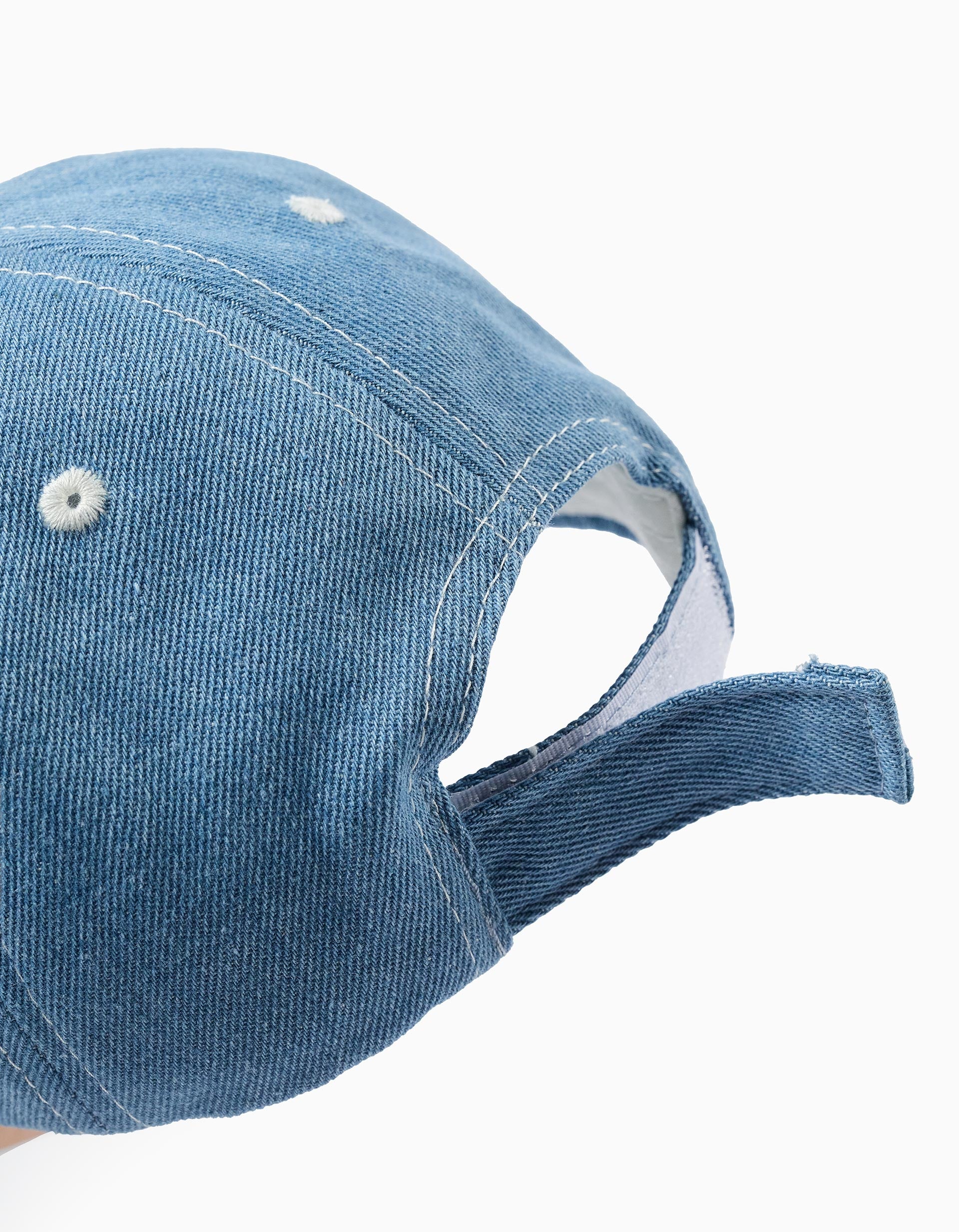 Denim and Twill Cap for Babies and Boys, Green/Blue