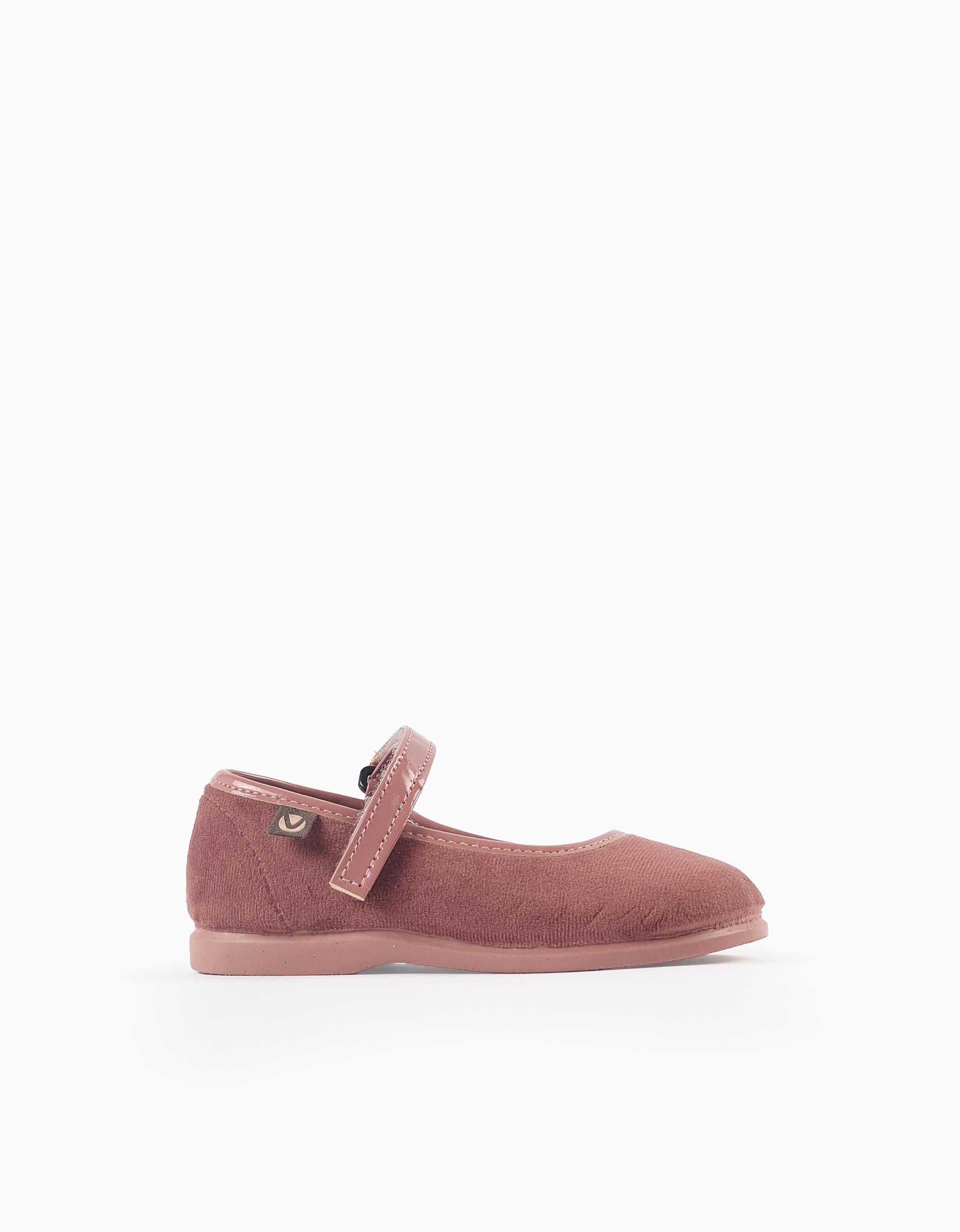 Velvet Ballerina Flats for Babies and Girls 'Victoria Alba', Pink