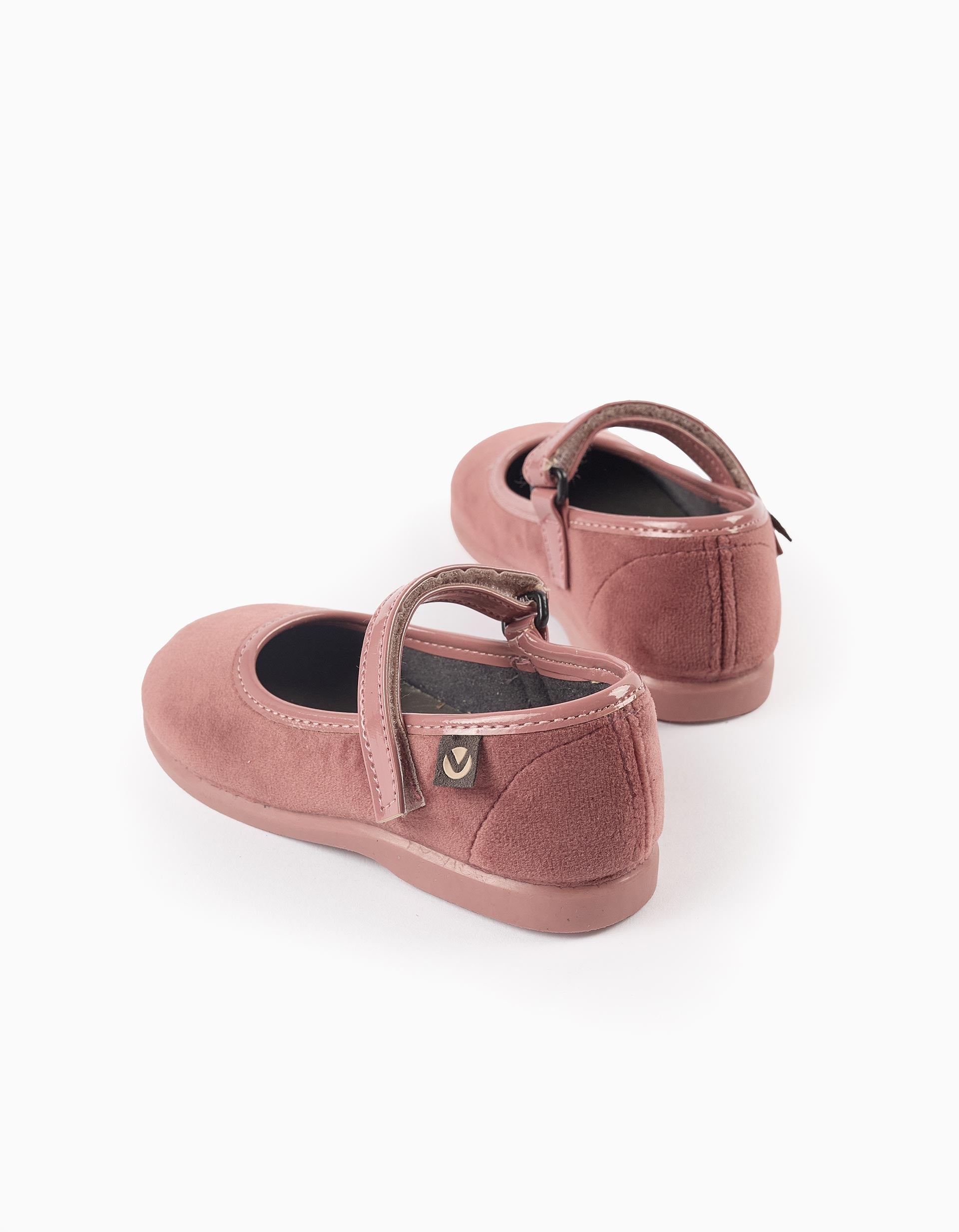 Velvet Ballerina Flats for Babies and Girls 'Victoria Alba', Pink