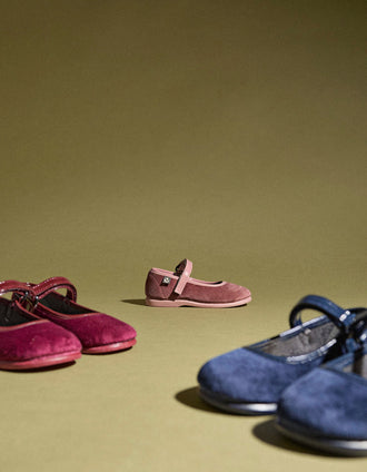Velvet Ballerina Flats for Babies and Girls 'Victoria Alba', Pink
