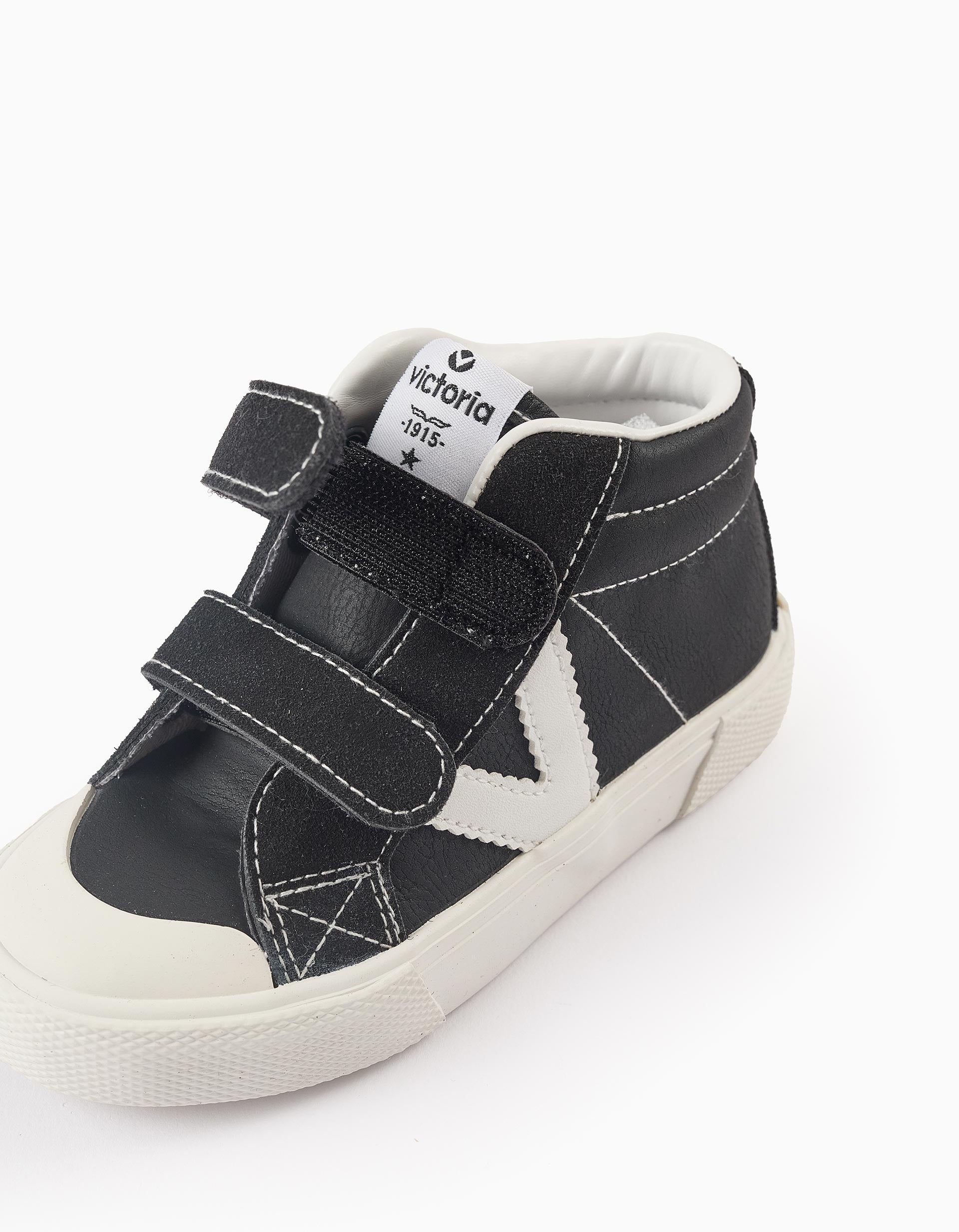 High Top Trainers for Children 'Victoria Tribe', Black/White