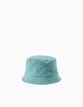 Chapeau en Sergé pour Bébé et Garçon, Vert Eau