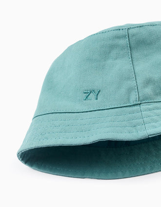 Chapeau en Sergé pour Bébé et Garçon, Vert Eau