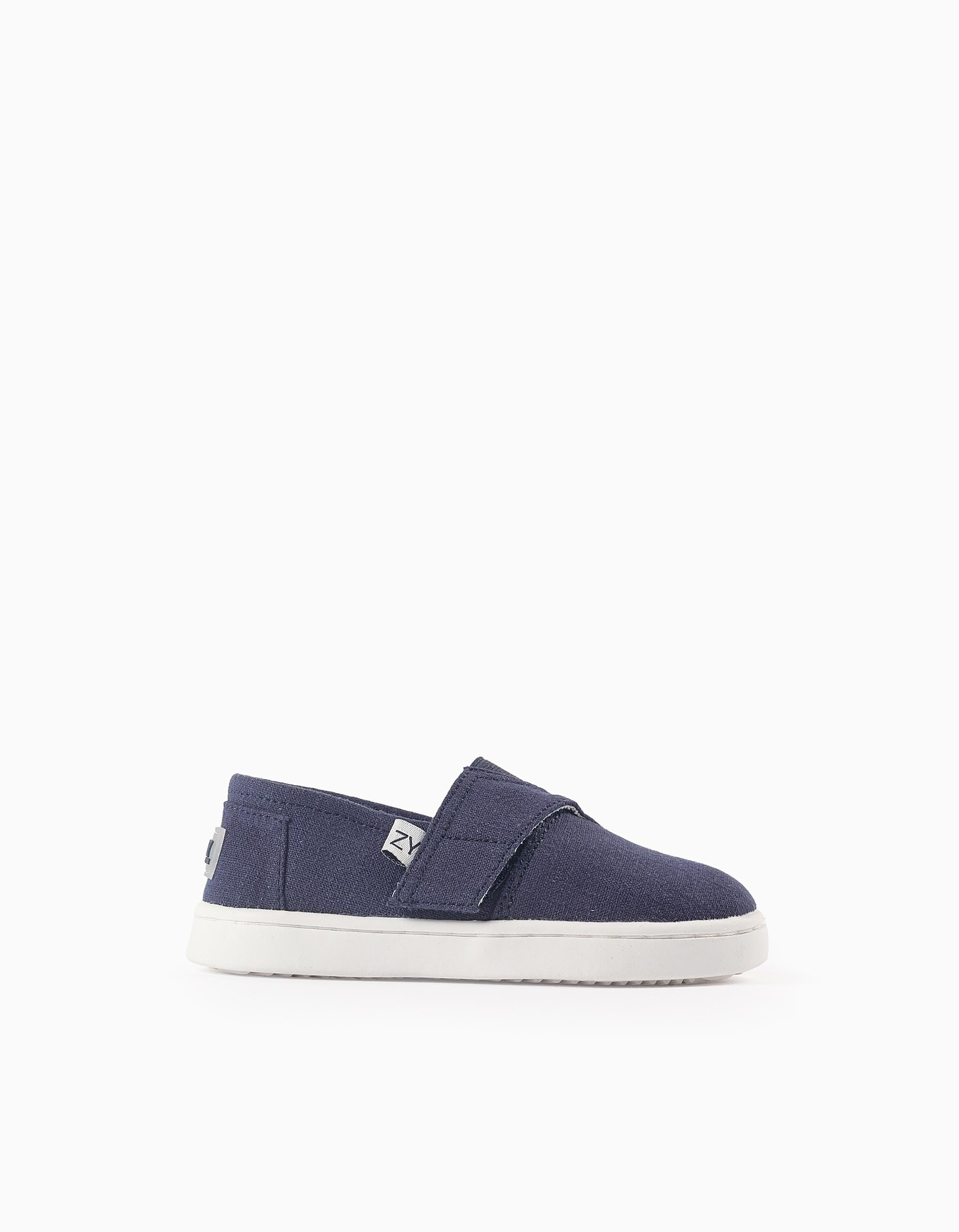 Espadrilles en Toile pour Bébé Garçon, Bleu Foncé