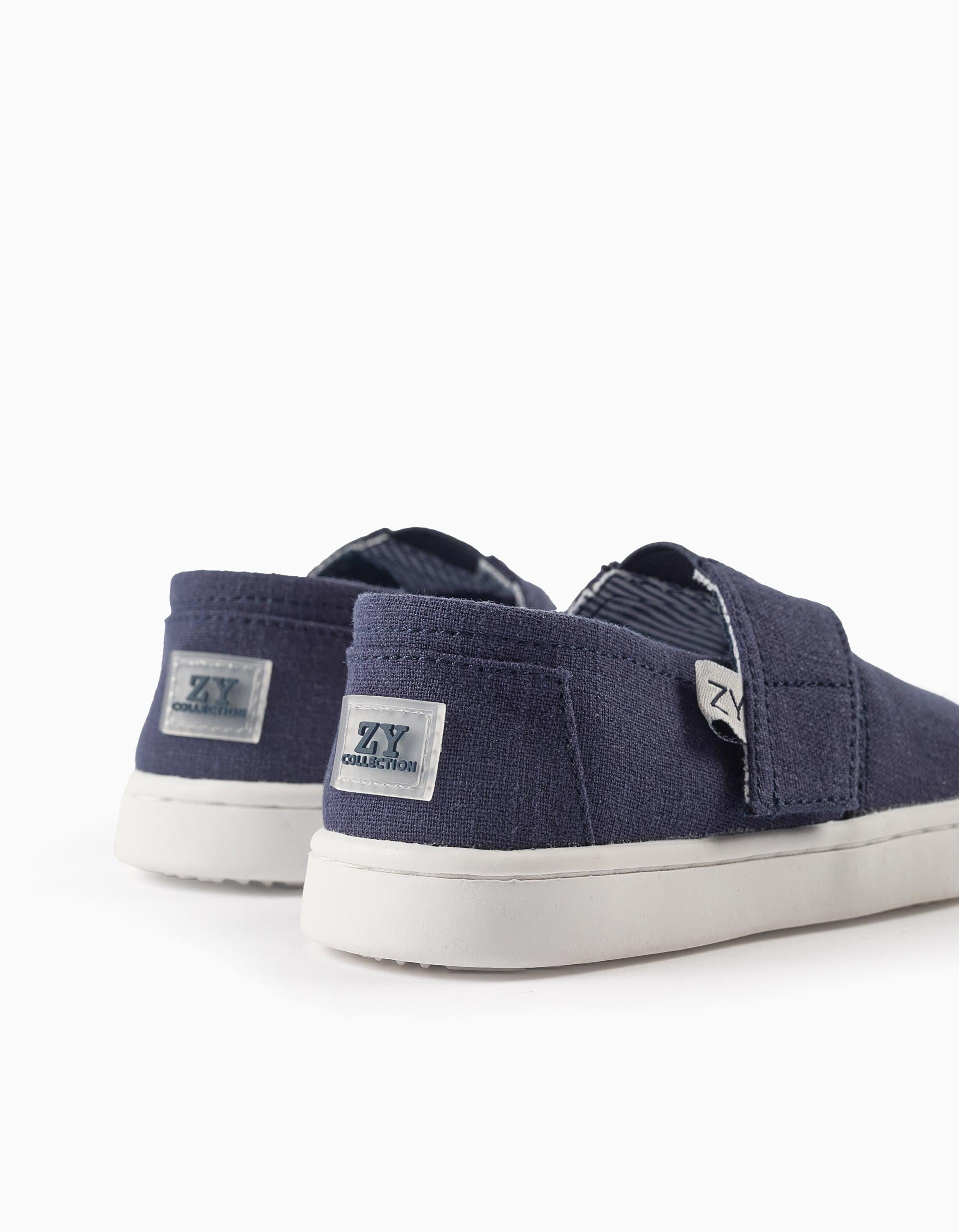 Espadrilles en Toile pour Bébé Garçon, Bleu Foncé