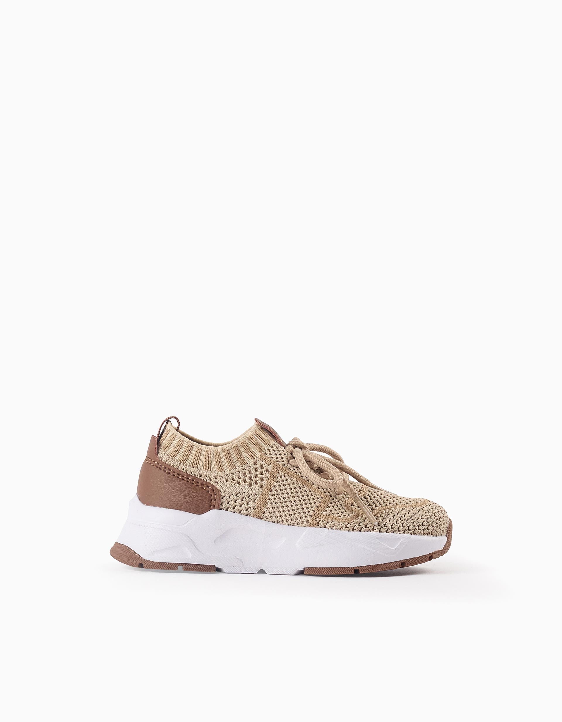 Baskets en Mesh pour Bébé Garçon 'Superlight Runner', Beige/Marron