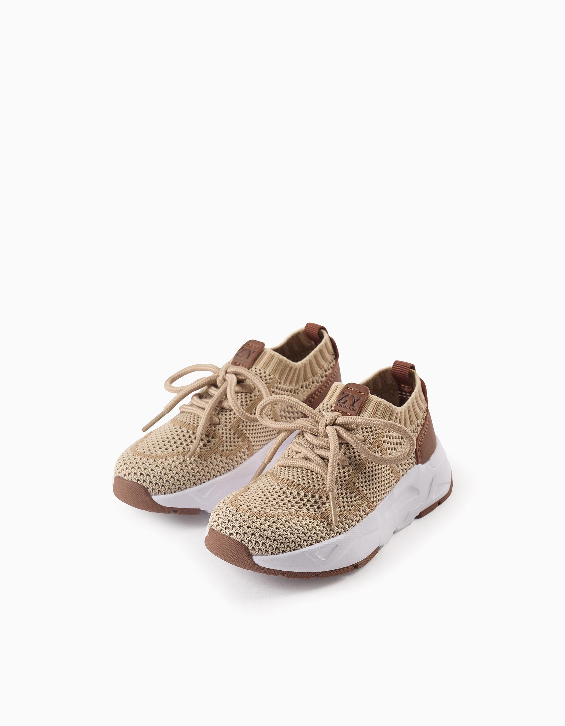 Baskets en Mesh pour Bébé Garçon 'Superlight Runner', Beige/Marron