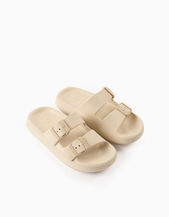Light Rubber Sandals for Children, Beige