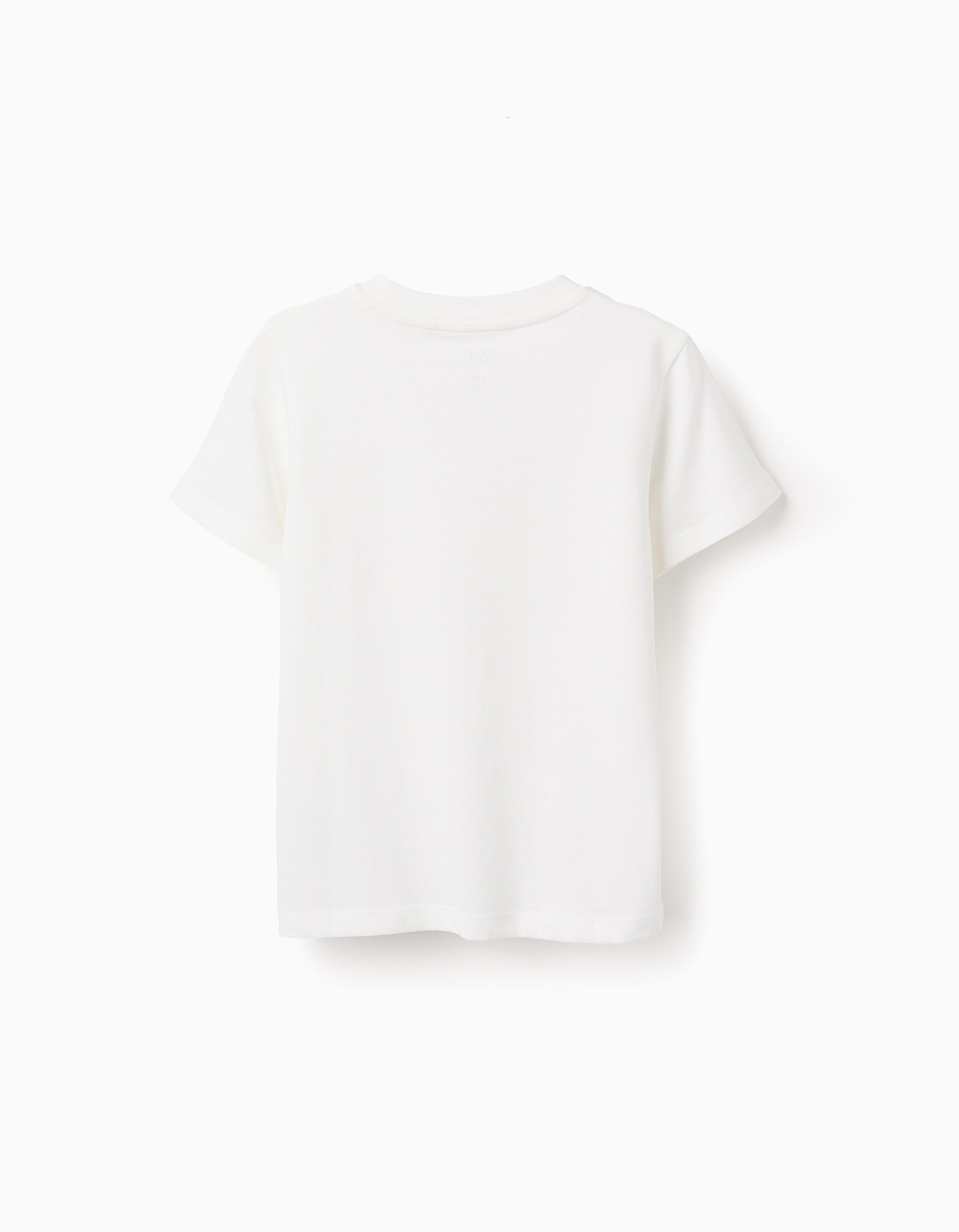 Cotton T-shirt for Boys 'Landscape', White