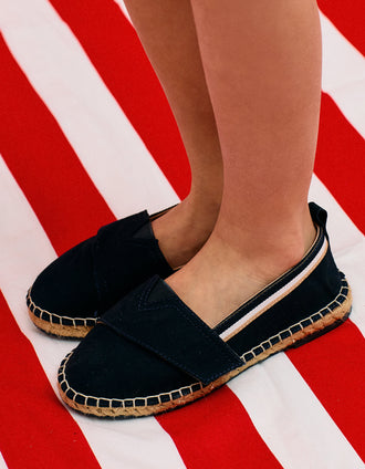 Espadrilles en Lin et Jute pour Garçon, Bleu Foncé