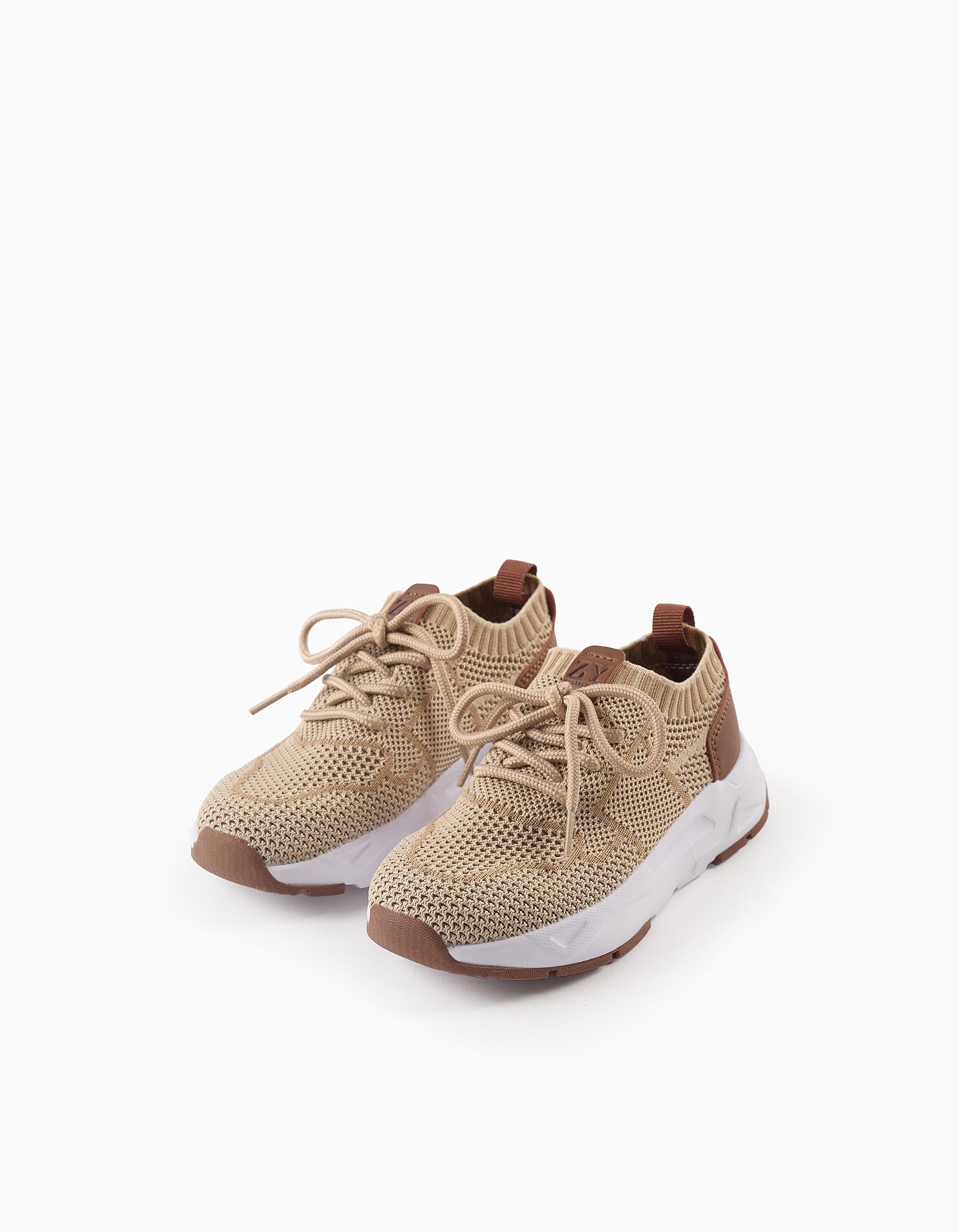 Sapatilhas de Mesh para Menino 'Superlight Runner', Bege/Castanho