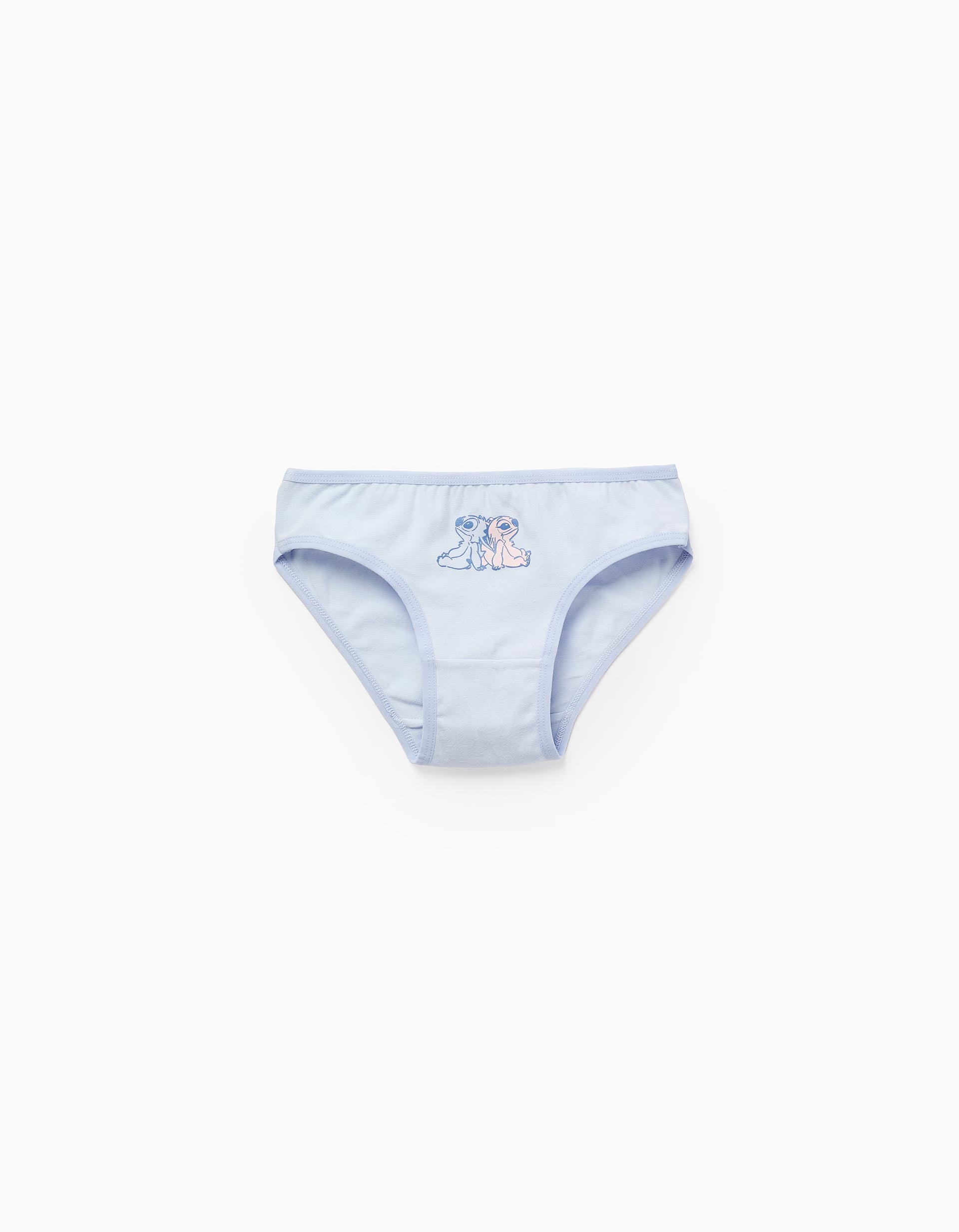 Pack 5 Cuecas para Menina 'Stitch', Branco/Rosa/Azul