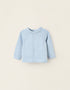 Cotton Cardigan for Newborns, Light Blue