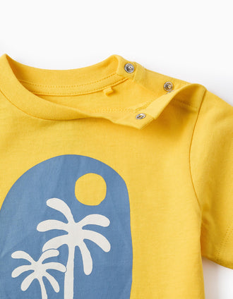 Pack 2 T-shirts de Algodão para Bebé Menino 'Sundream', Cinza/Amarelo