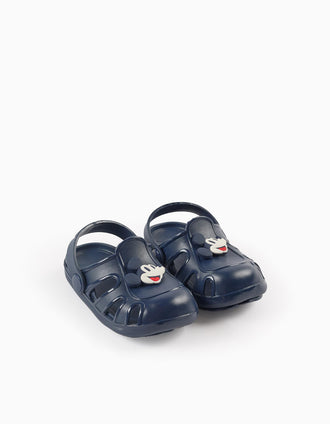 Sabots en Caoutchouc pour Bébé Garçon 'Mickey', Bleu Foncé
