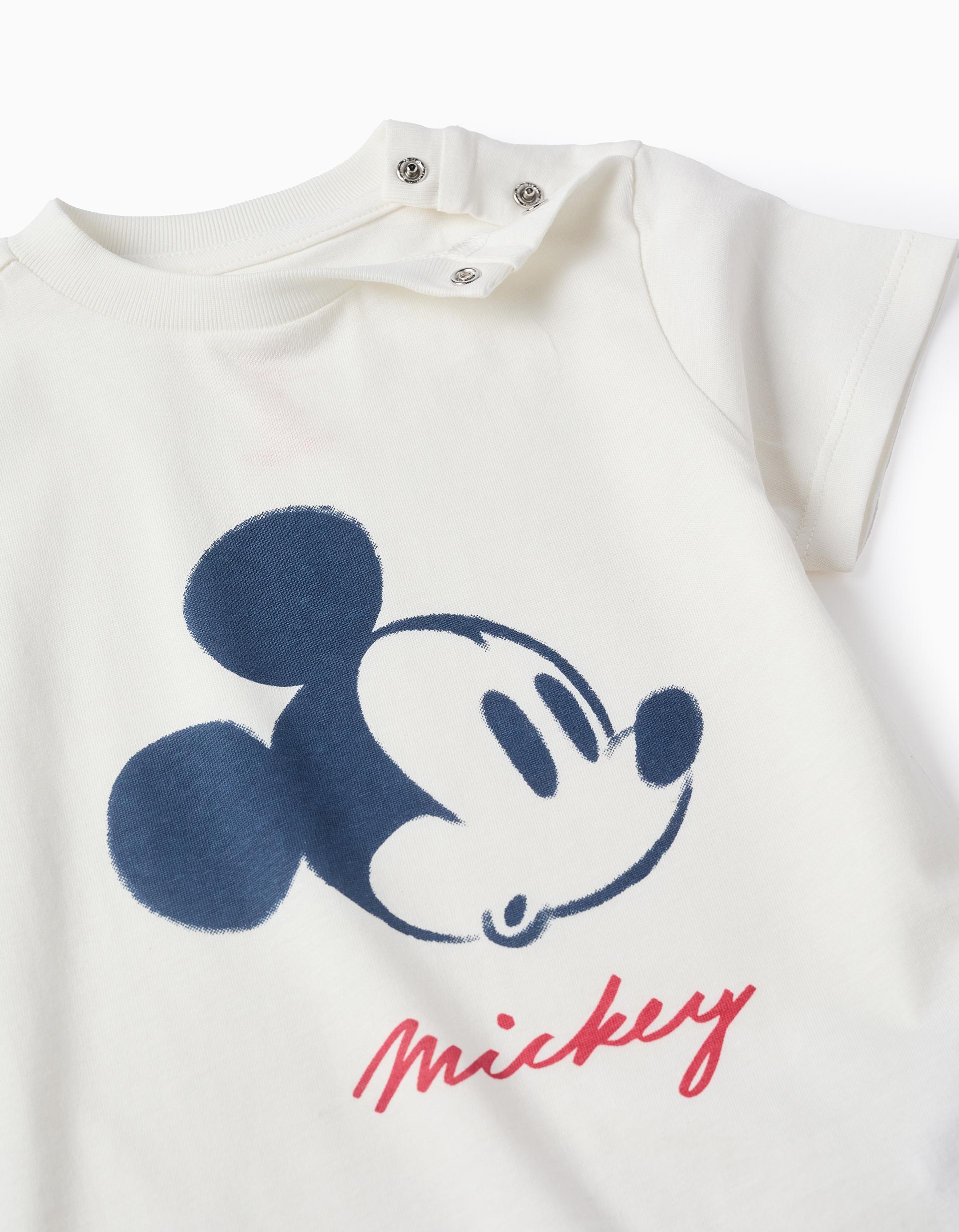 Ensemble T-shirt + Short pour Bébé Garçon 'Mickey', Blanc/Rouge