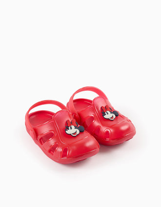 Clogs de Borracha para Bebé Menina 'Minnie', Vermelho