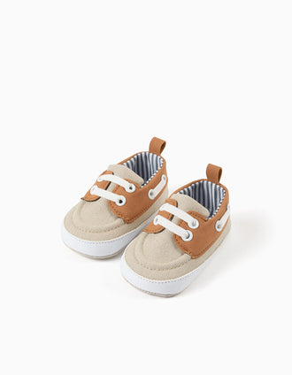Sapatos de Vela para Recém-Nascido, Bege/Camel