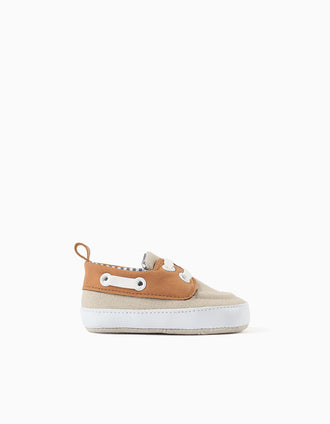 Sapatos de Vela para Recém-Nascido, Bege/Camel