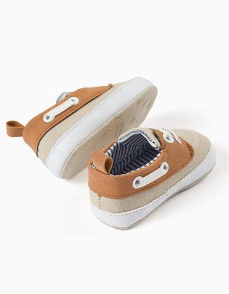 Sapatos de Vela para Recém-Nascido, Bege/Camel
