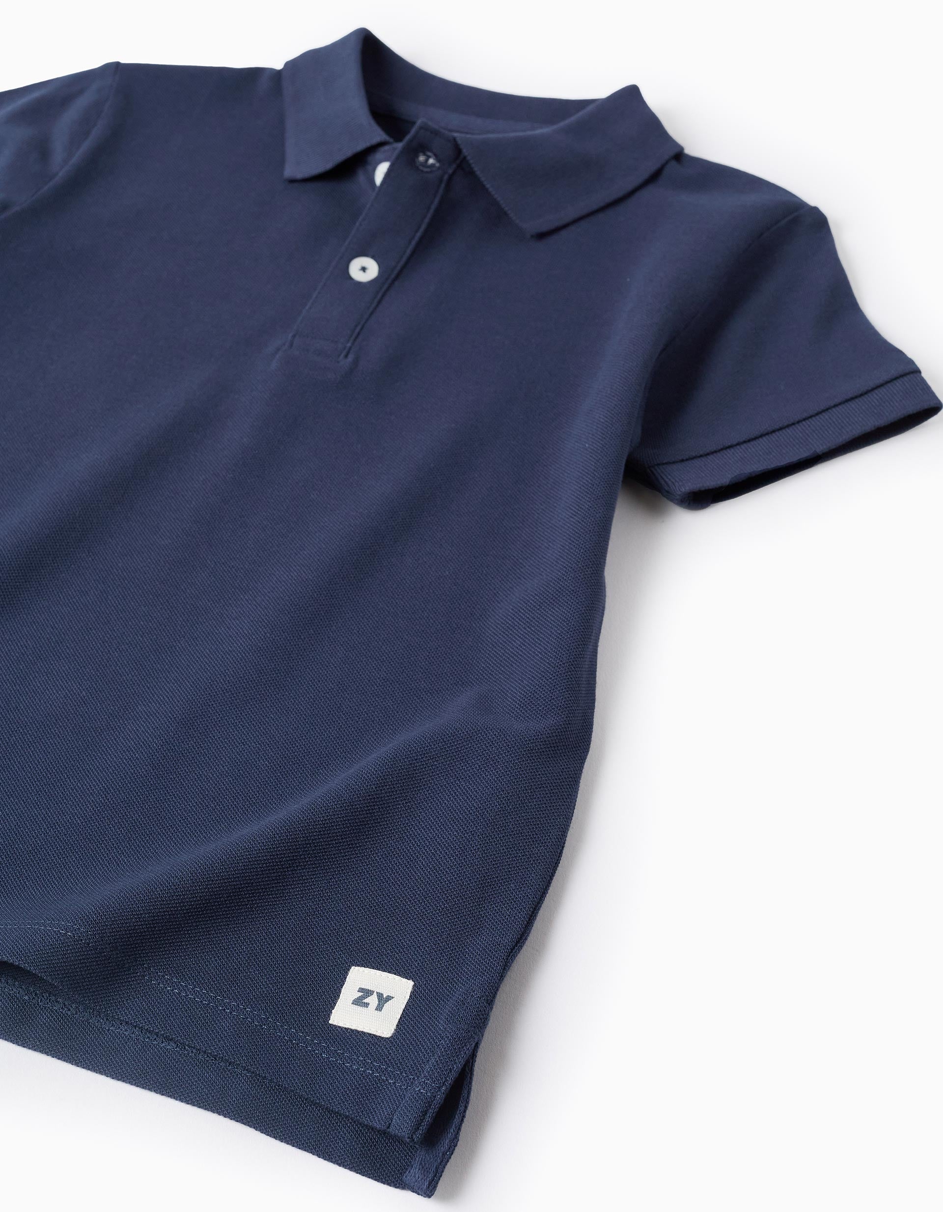 Cotton Polo Shirt for Boys 'ZY', Dark Blue