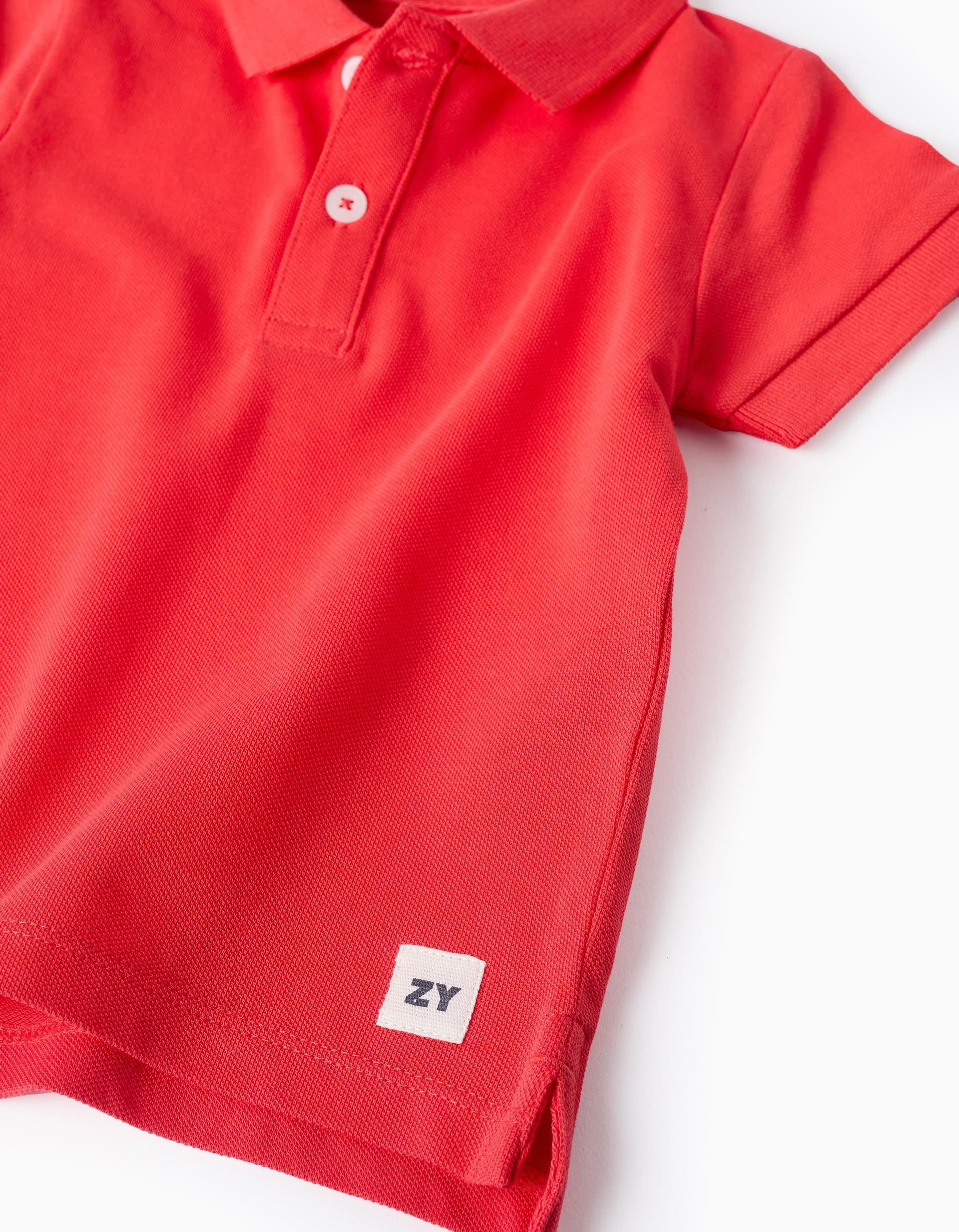 Cotton Polo Shirt for Baby Boys 'ZY', Red