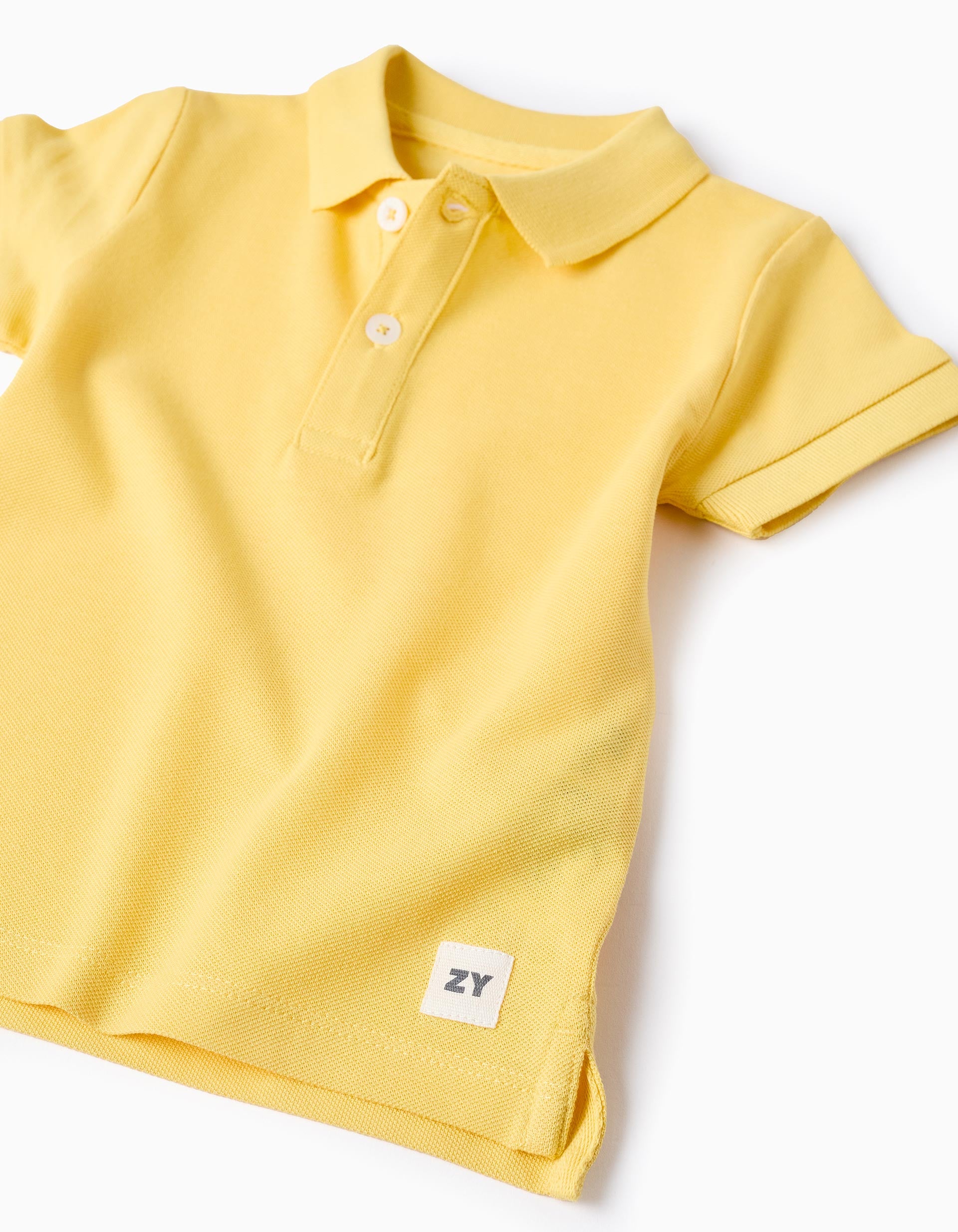 Cotton Polo Shirt for Baby Boys 'ZY', Yellow