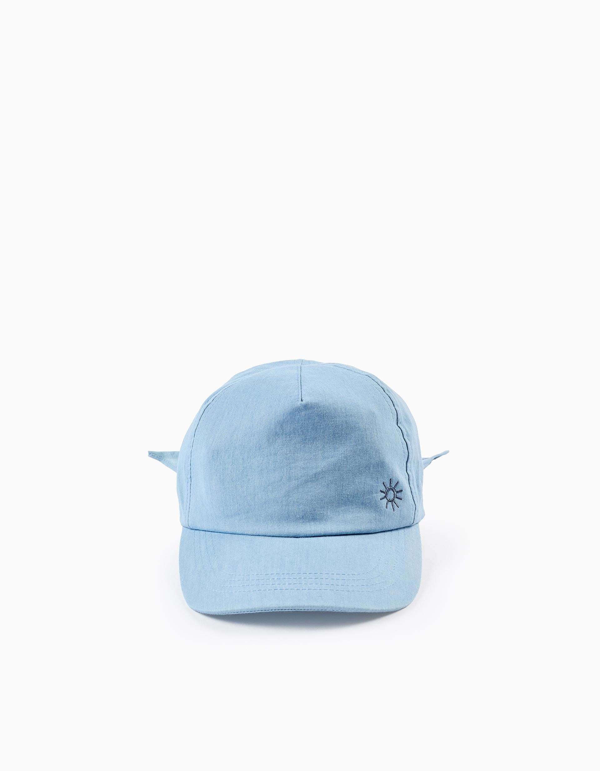 Denim Cap with Bow for Girls, Blue