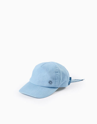 Gorra Vaquera con Lazo para Niña, Azul