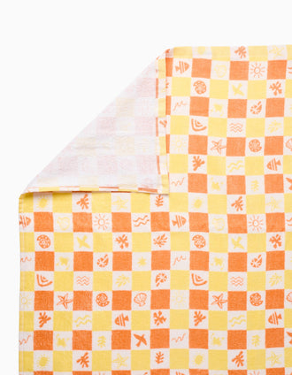 Beach Towel for Children 'Summer', Yellow/Orange