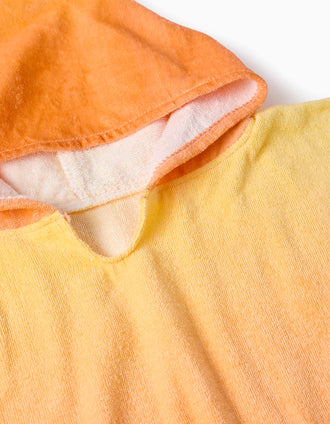Beach Hooded Poncho for Children, Yellow/Orange