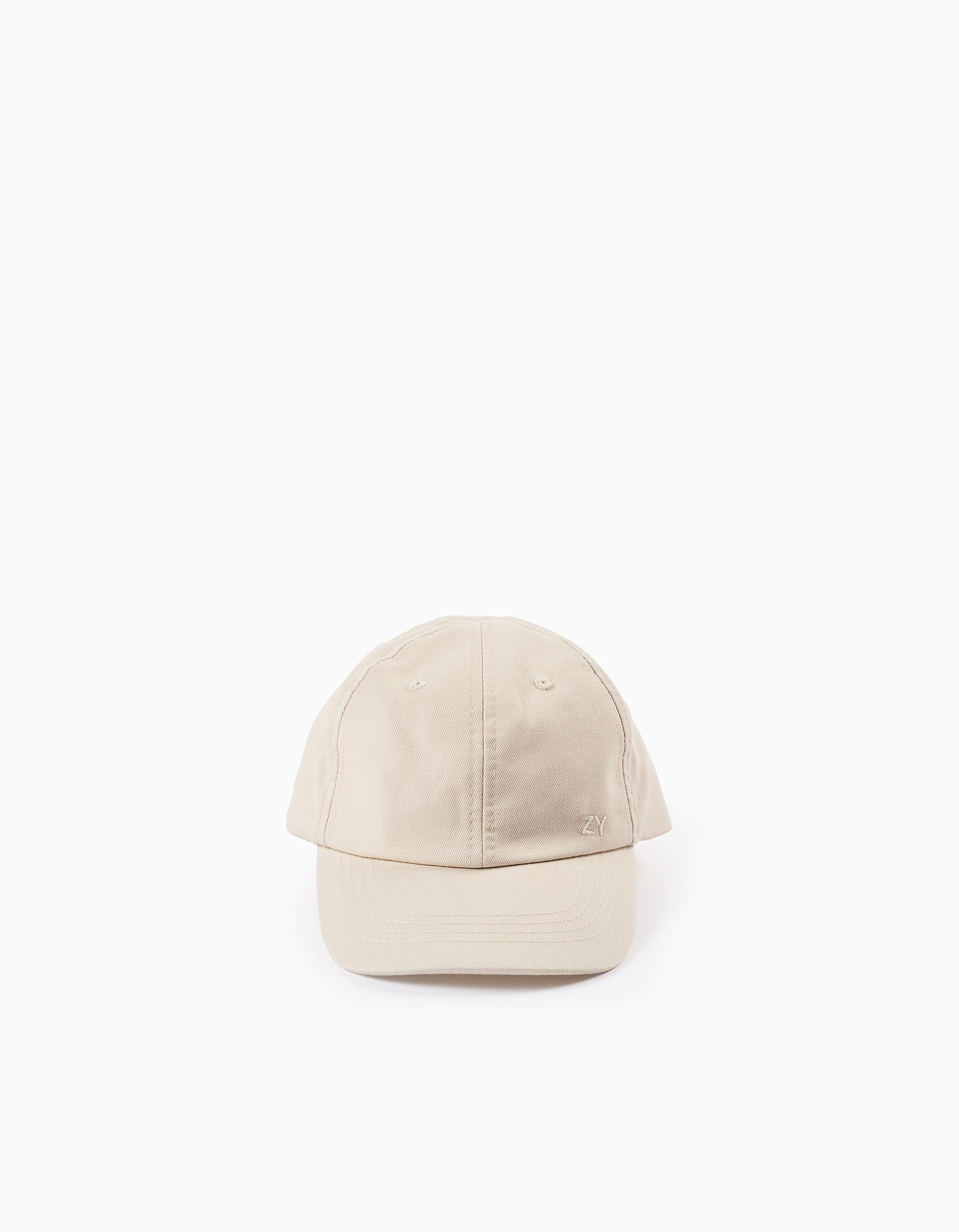 Basic Cotton Cap for Baby and Boys, Beige