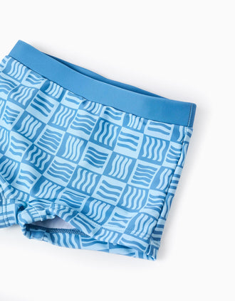 Calções de Banho com Motivo para Bebé Menino 'Ondas', Azul