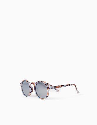 Lunettes de Soleil Rondes UV Niveau 3 pour Enfant 5-10A, Multicolore