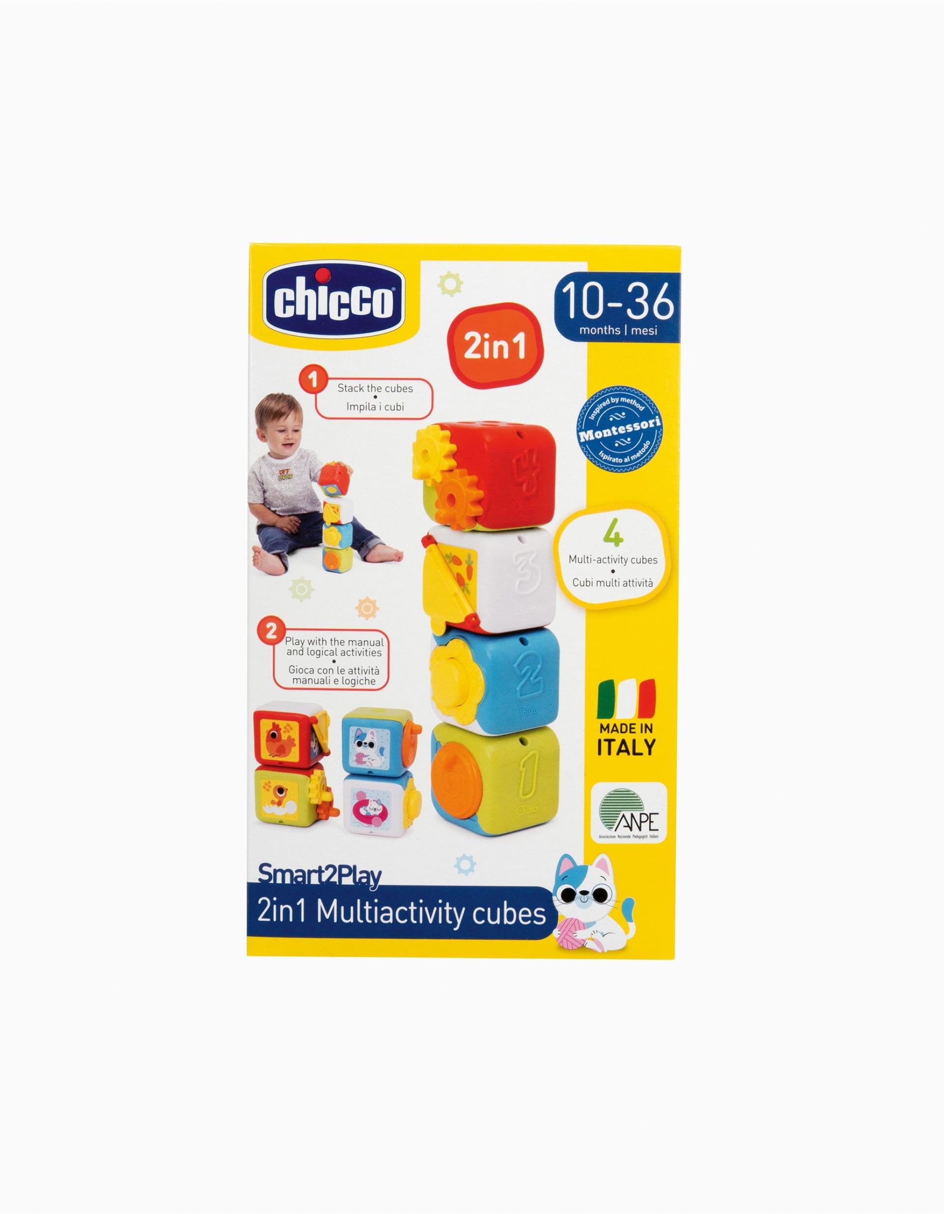 Chicco 2 In 1 Multi Activity Cubes 10M+