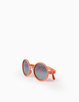 Lunettes de Soleil Rondes UV Niveau 3 Ultra flexibles Pour Bébé 3-5A, Corail