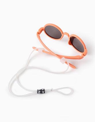 Lunettes de Soleil Rondes UV Niveau 3 Ultra flexibles Pour Bébé 3-5A, Corail