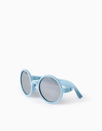 Óculos de Sol Redondos UV Nível 3 Ultraflexíveis para Bebé 3-5A, Azul claro